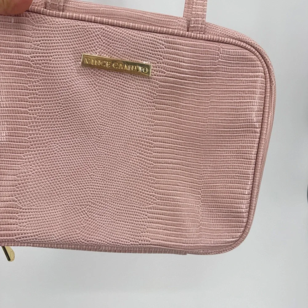 Vince Camuto Pink Cosmetic Hanging Toiletry Bag Travel Organizer Case